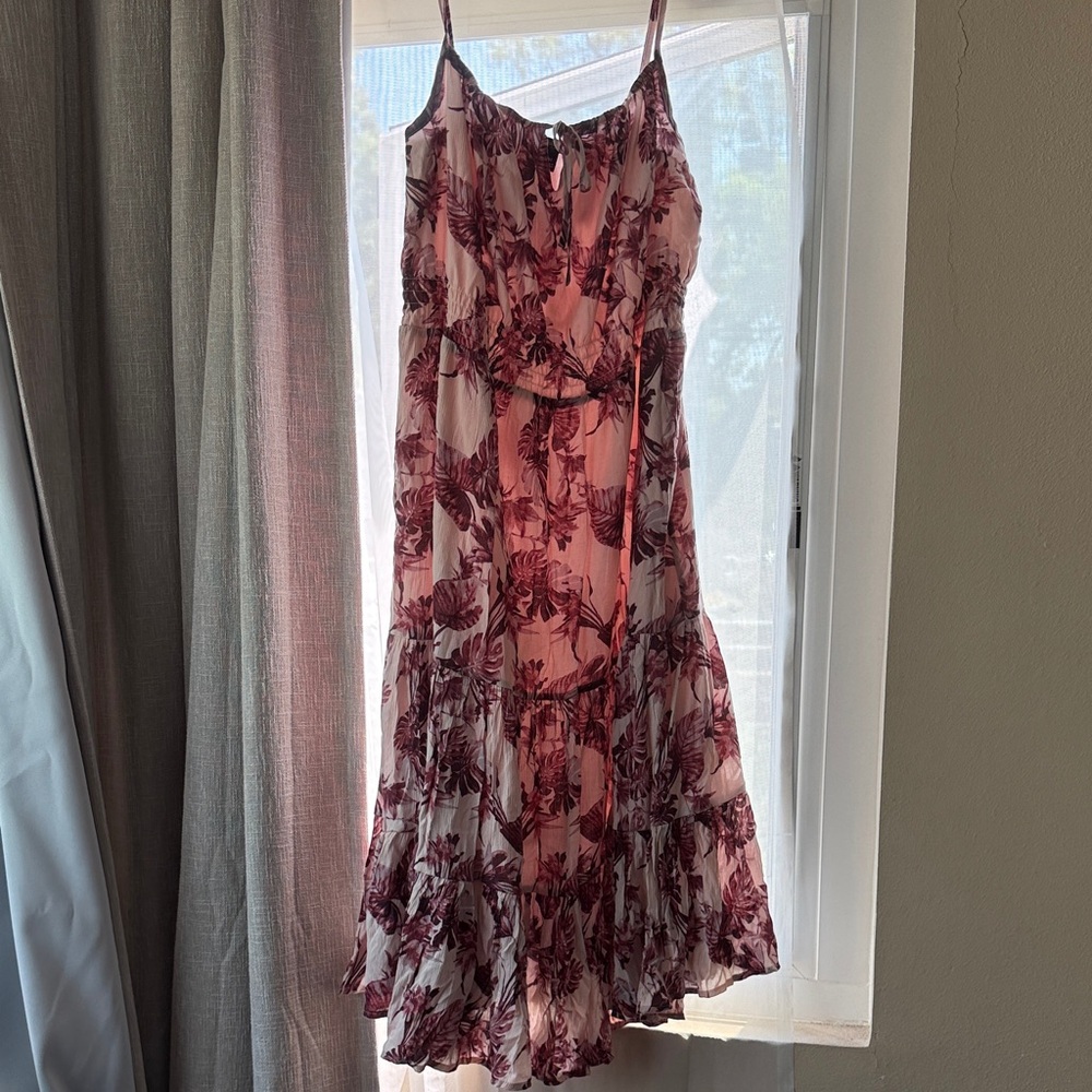 Banana republic Floral Print Spaghetti Strap Dress Size M